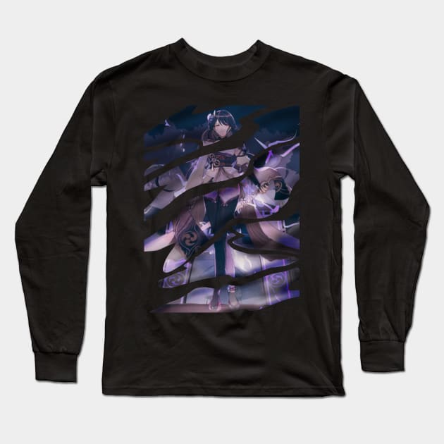 Raiden Shogun Genshin Impact Long Sleeve T-Shirt by NET Official